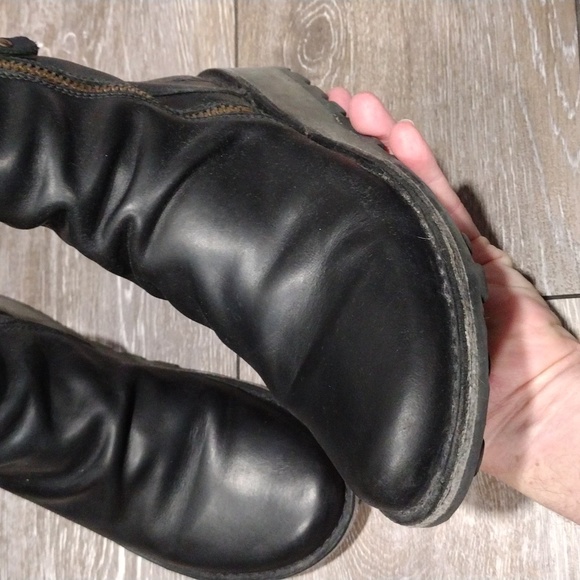 Fly London Black Leather Lined Zip Moto Ankle Boots. Size 10.5 - Picture 8 of 14